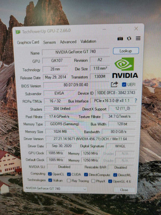EVGA NVIDIA GEFORCE GT 740 SC 1GB PCIE %