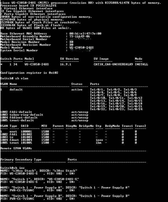 Cisco WS-C3850-NM 24XS - S V02 | Catalyst 3850 XS 10G SFP+