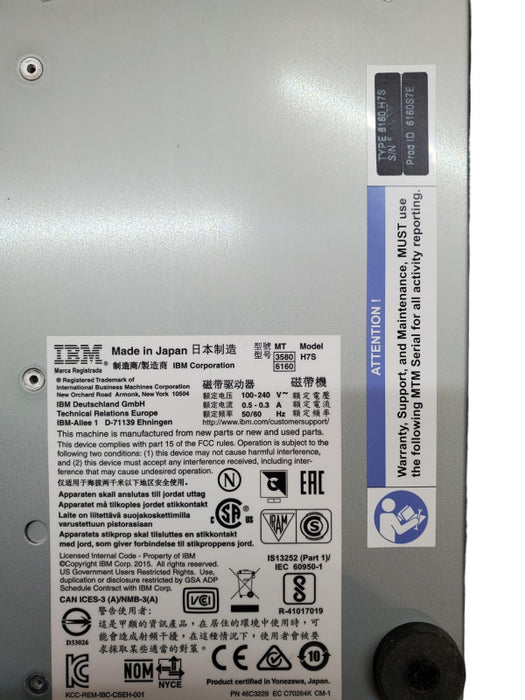 IBM 6160-H7S LTO-7 Half Height SAS External Tape Drive *READ*