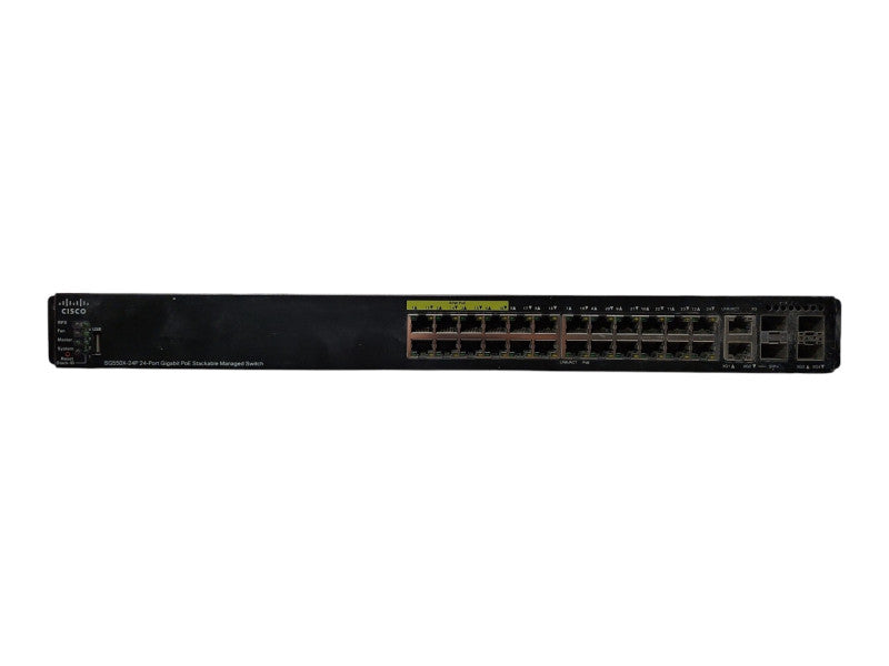Cisco SG550X-24P-K9 24 Port 1GB/PoE 4 Port SFP+ Managed Switch, READ
