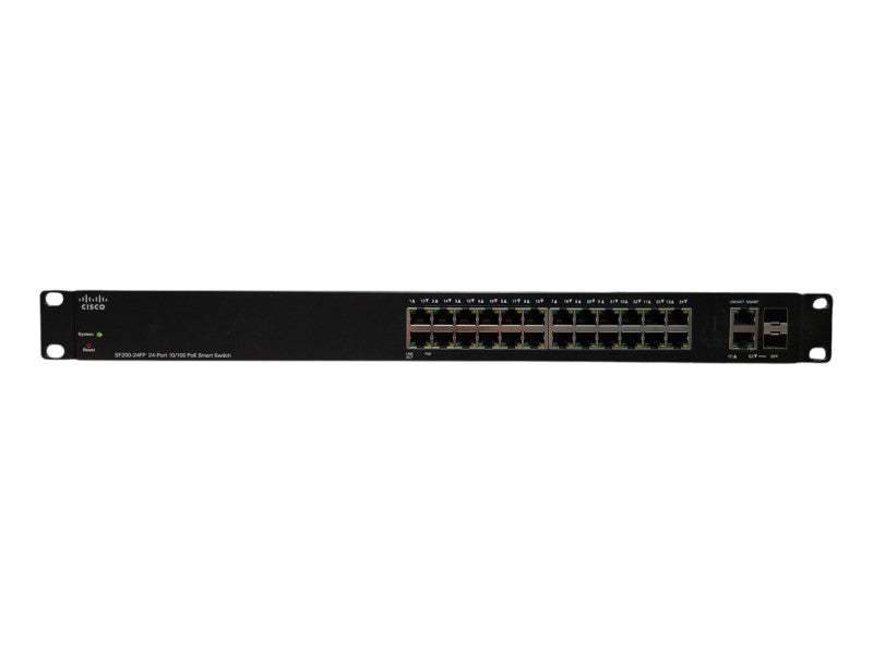 CISCO SF200-24FP V05, 24-Ports 10/100 Smart PoE+ Switch