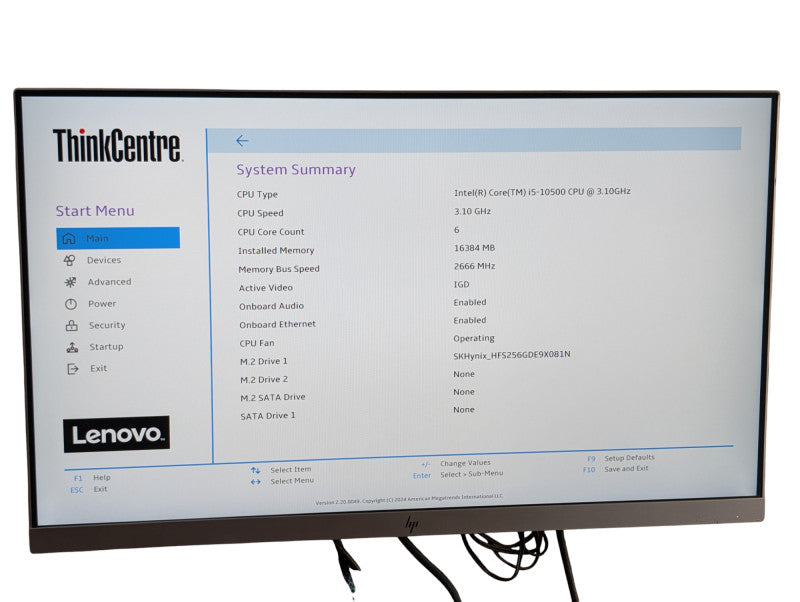 Lenovo ThinkCentre M90q Tiny Desktop Intel Core i5-10500 16GB RAM 256GB SS -