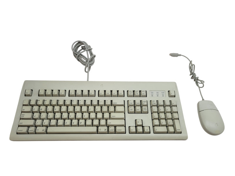 Apple Design Keyboard M2980 & Desktop Bus Mouse II M2706 %