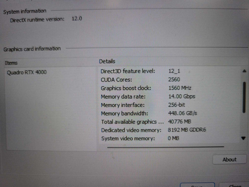 Dell Precision 7750 I9-10885H 64GB DDR4 2x 500GB nVME Quadro RTX 4000, SEE _ Lap200