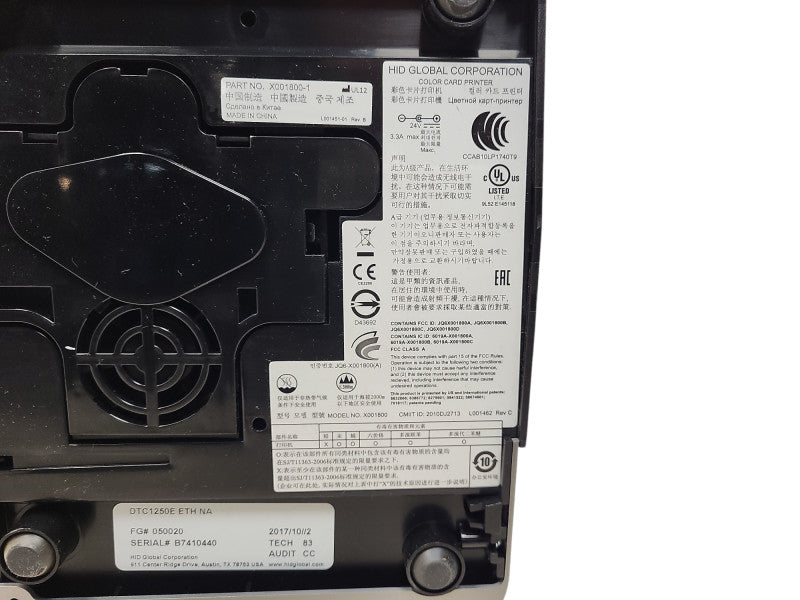 HID FARGO DTC1250e ID Card Printer No AC/Ribbon READ $