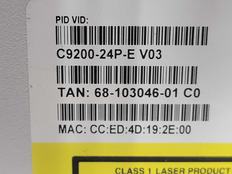 Cisco C9200-24P-E Catalyst 9200 Series Switch 24 port POE+ 1x PSU _