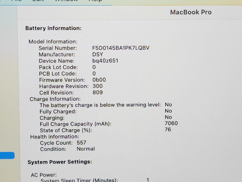 Apple Macbook Pro 2019 16" 6-Core i7-9750H @ 2.6GHz 16GB DDR4 500GB GPU (