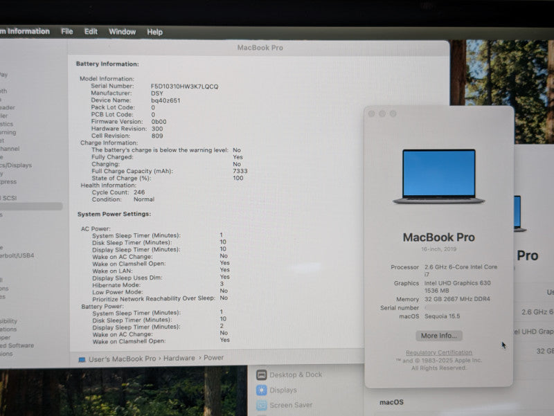 Apple MacBook Pro 16-inch 2019 Intel Core i7-9750H 32GB RAM 500GB A2141  -