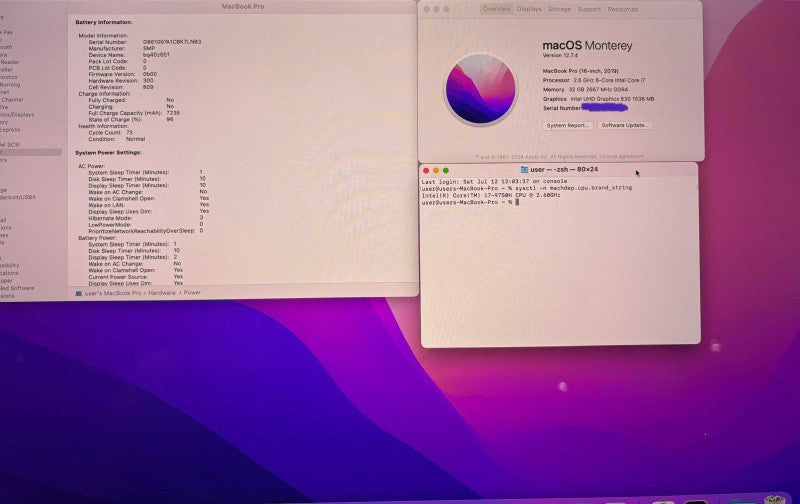 Apple MacBook Pro 16" 2019  i7-9750H Radeon Pro 5300M 32GB RAM 512SSD READ!