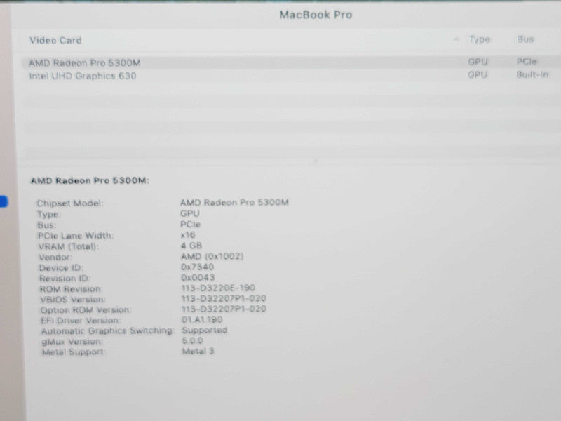 Apple Macbook Pro 2019 16" 6-Core i7-9750H @ 2.6GHz 32GB DDR4 500GB GPU (