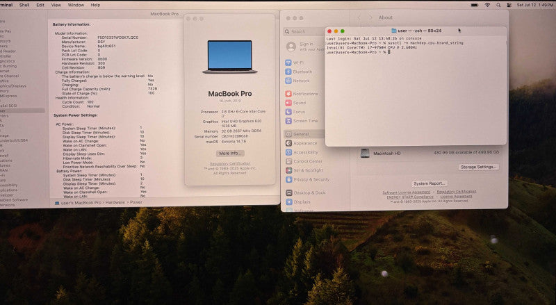 Apple MacBook Pro 16"-2019  i7-9750H Radeon Pro 5300M 32GB RAM 512SSD READ!