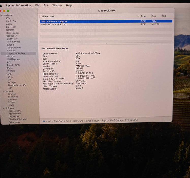 Apple MacBook Pro 16"-2019  i7-9750H Radeon Pro 5300M 32GB RAM 512SSD READ!
