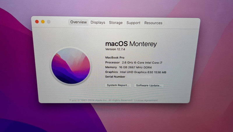 Apple Macbook Pro 16" 2019 | i7-9750H 2.6GHz ,16GB DDR4, 5300M, 512GB SSD