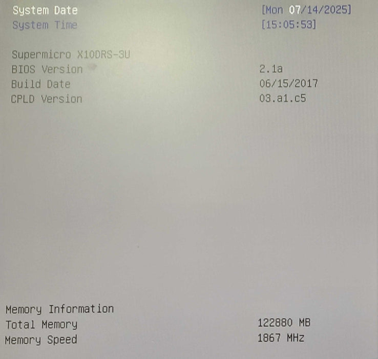 Supermicro CSE-937 - 2x X10DRS-3U, 4x Xeon E5-2640 v3, 224GB DDR4,  LSI RC