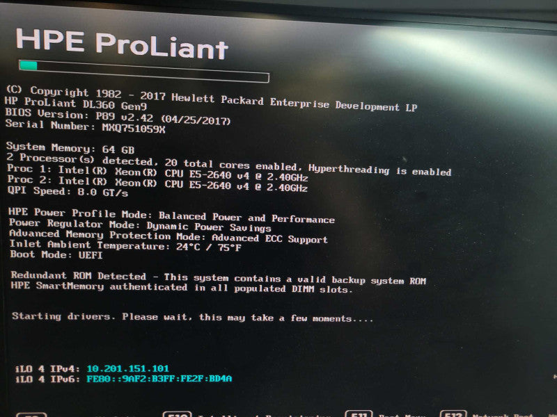 HP ProLiant DL360 Gen9 - 2x Xeon E5-2640 v4 64GB DDR4 P440ar 2x500W PSU %