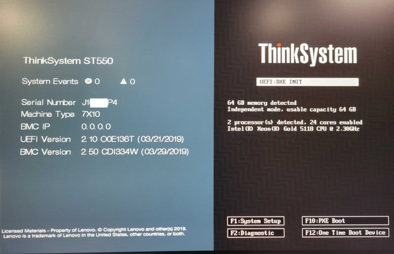 Lenovo ThinkSystem ST550, 2x Xeon Gold 5118 64GB DDR4 2x RAID 930-8i 2x PSU _
