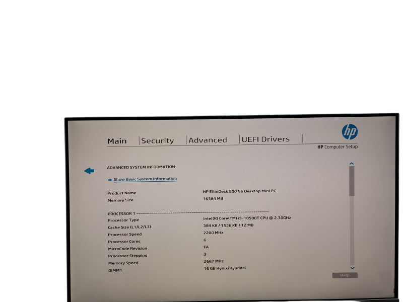HP EliteDesk 800 G6 Mini i5 - 10500T @ 2.30GHz 16GB DDR4 Ram θ