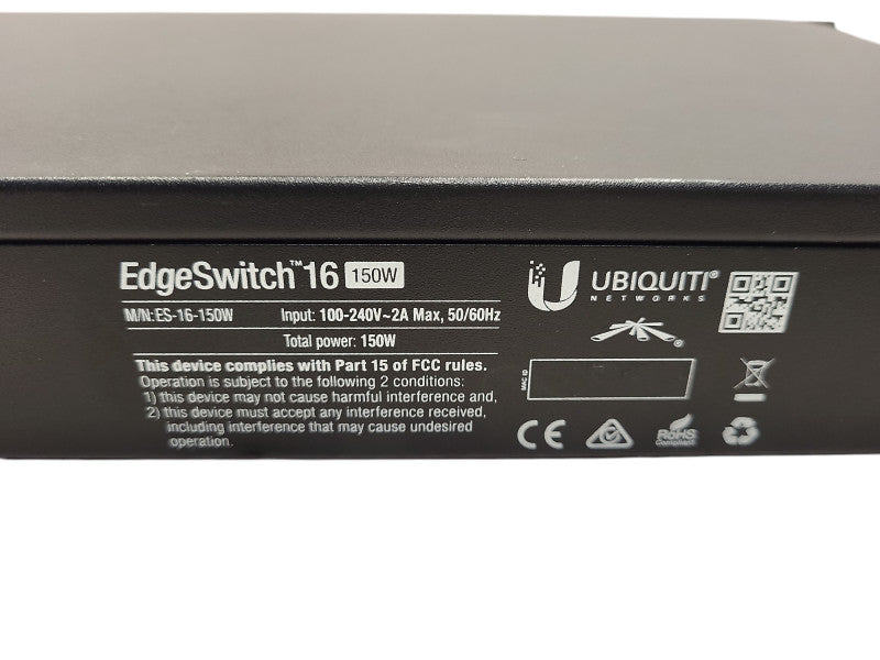 Ubiquiti Networks Edge Switch 16 ES-16-150W Poe Switch $