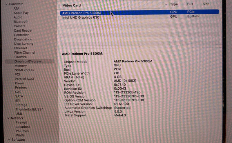 Apple MacBook Pro 16" 2019  i7-9750H Radeon Pro 5300M 32GB RAM 512SSD READ!