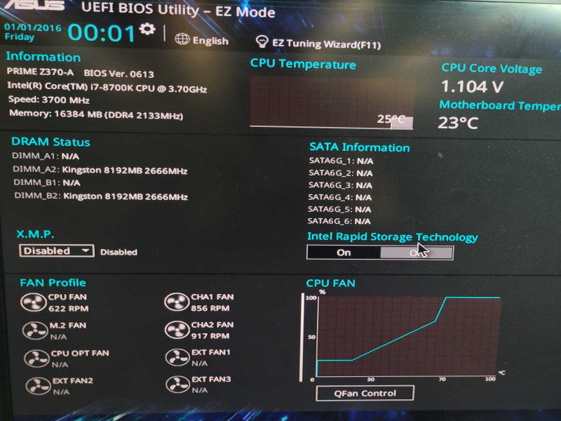 Intel Core i7-8700K ASUS PRIME Z370-A 16GB DDR4 + I/O Plate %