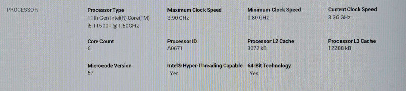 Intel Core i5-11500T 1.50GHz 12MB 6-Core Socket FCLGA1200 Processor CPU