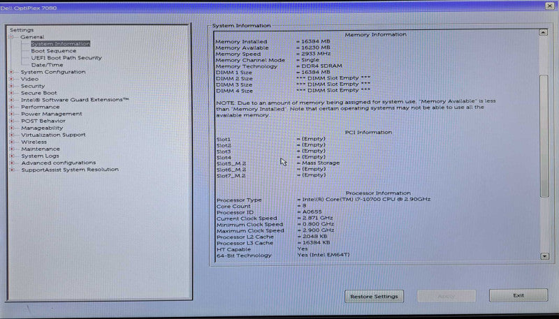 Dell OptiPlex 7080 Tower | Core i7-10700 @2.90GHz, 16GB DDR4, 1TB NVMe