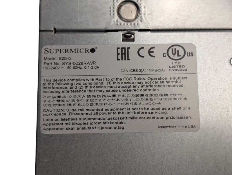 Supermicro 825-5 X10SRW-F Intel Xeon E5-2660 v4 32GB RAM  -