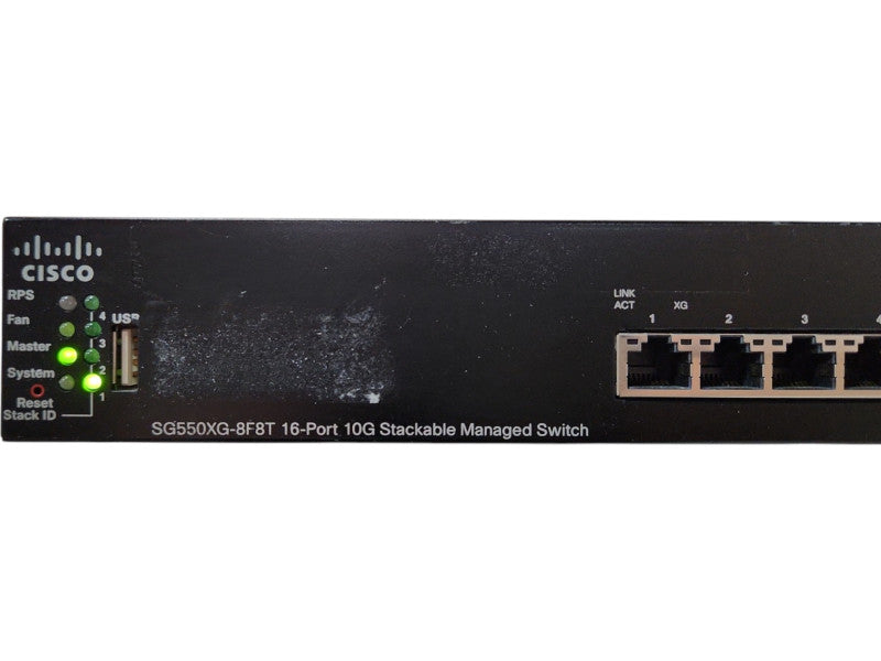 Cisco SG550XG-8F8T-K9 16-Ports 10-Gigabit Stackable Managed Switch