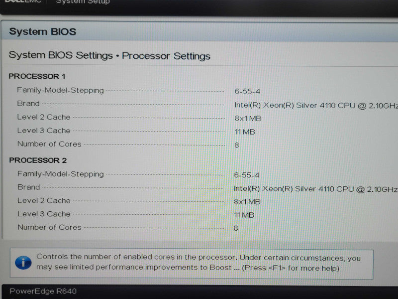 Dell PE R640 1U 8x2.5", 2x Xeon Silver 4110, 64GB DDR4, H730p Mini, READ _