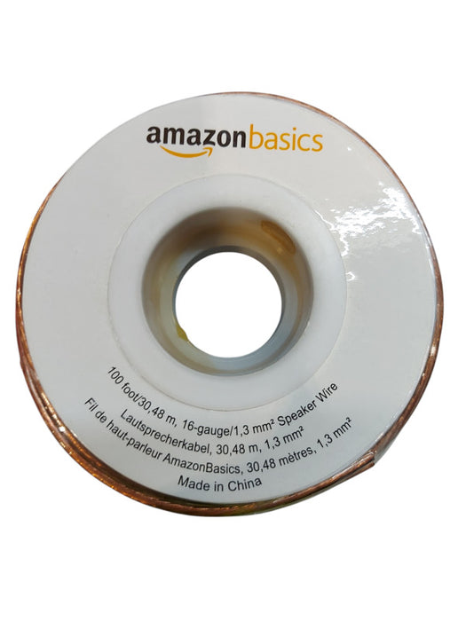 Amazon Basics 16-Gauge Speaker Wire Cable, 100 feet, Bronze 100 Feet