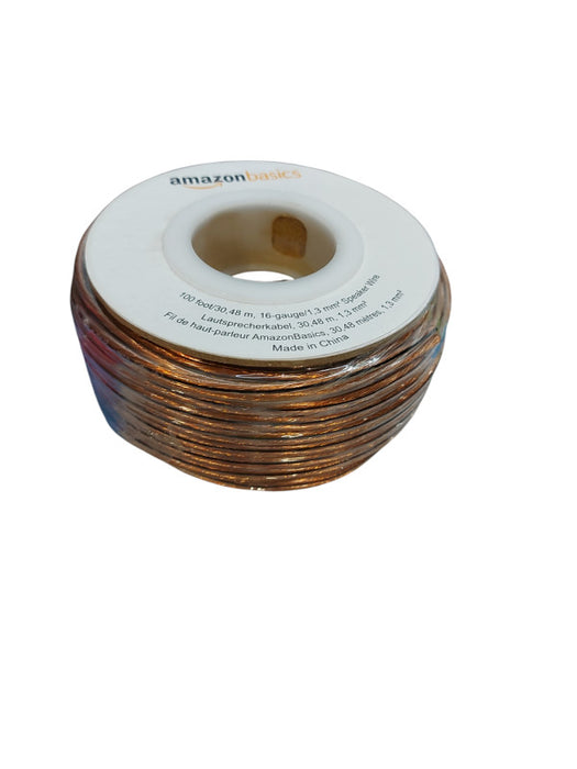 Amazon Basics 16-Gauge Speaker Wire Cable, 100 feet, Bronze 100 Feet