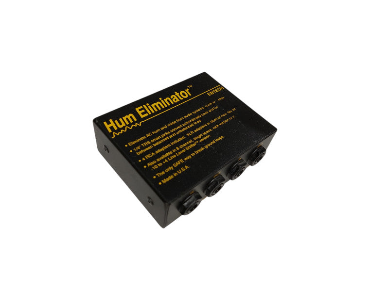 EB Tech 2-Channel Stereo AC Hum Eliminator 1/4" TRS Smart Jacks =