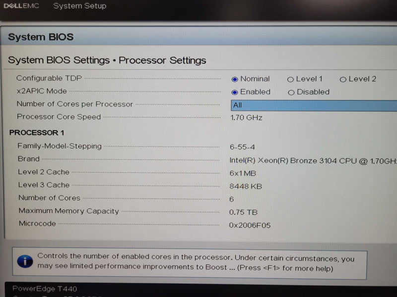 Dell PE T440 - Xeon Bronze 3104 1.70GHz, 16GB DDR4, H730P, 5x 8TB SAS HDDs _