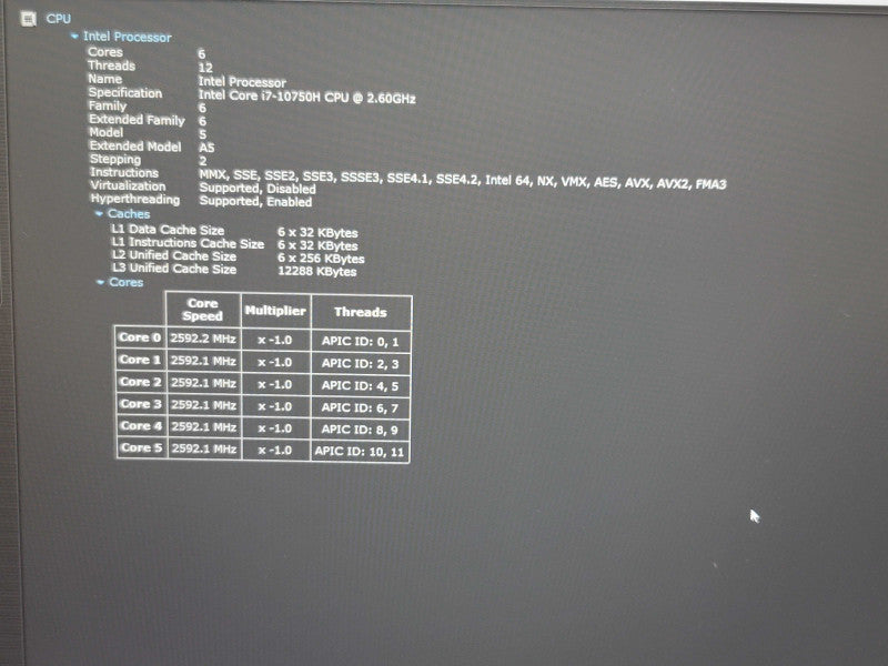 Dell Precision 7550 i7-10750H 32GB DDR4 Quadro T1000 256GB SSD READ β Lap200