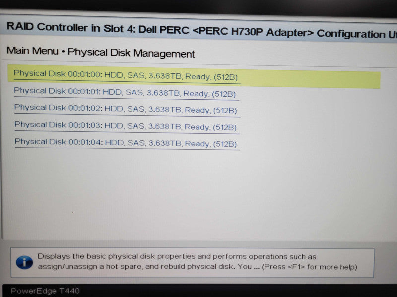 Dell PE T440 - Xeon Bronze 3104 1.70GHz, 16GB DDR4, H730P, 5x 4TB SAS HDDs _