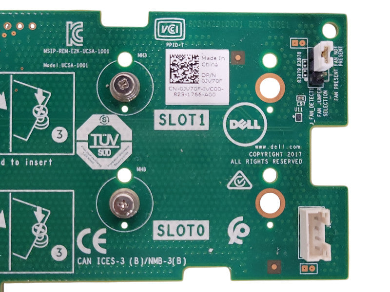 Dell 0JV70F Boss Controller 2X M.2 SATA PCI-E FH adapter, No M.2 installed _