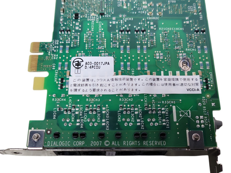 DIALOGIC GM939633 D/4PCIU 4-PORT ANALOG PCI VOICE FAX CARD  _