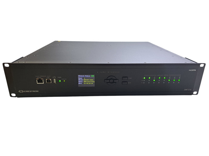 Crestron DMF-CI-8 Digital Media Chassis w/ 6x DM-NVX-350C, 2x DM-NVX-351C