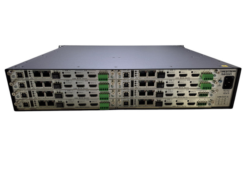 Crestron DMF-CI-8 Digital Media Chassis w/ 6x DM-NVX-350C, 2x DM-NVX-351C