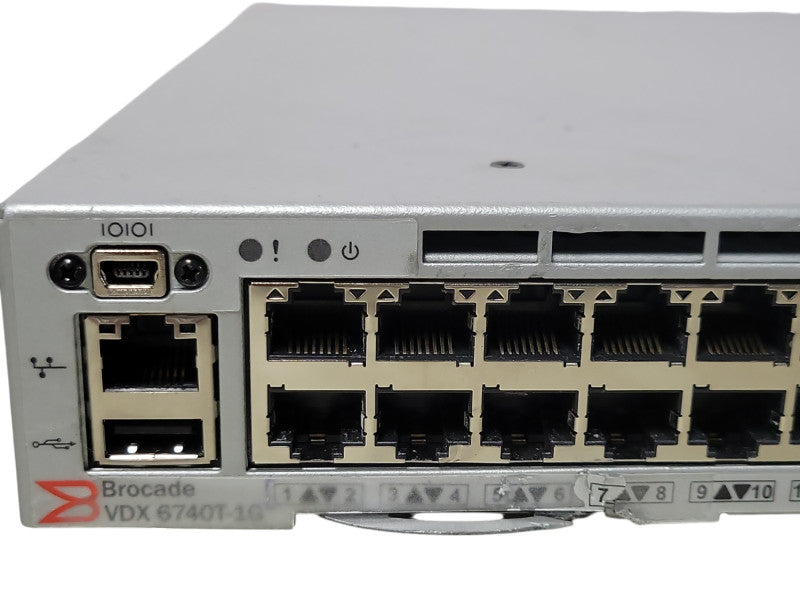 Brocade BR-VDX6740T-56-1G-R 48x 1G RJ45 & 2x 40G QSFP+ Ports, 2x PSU, READ _
