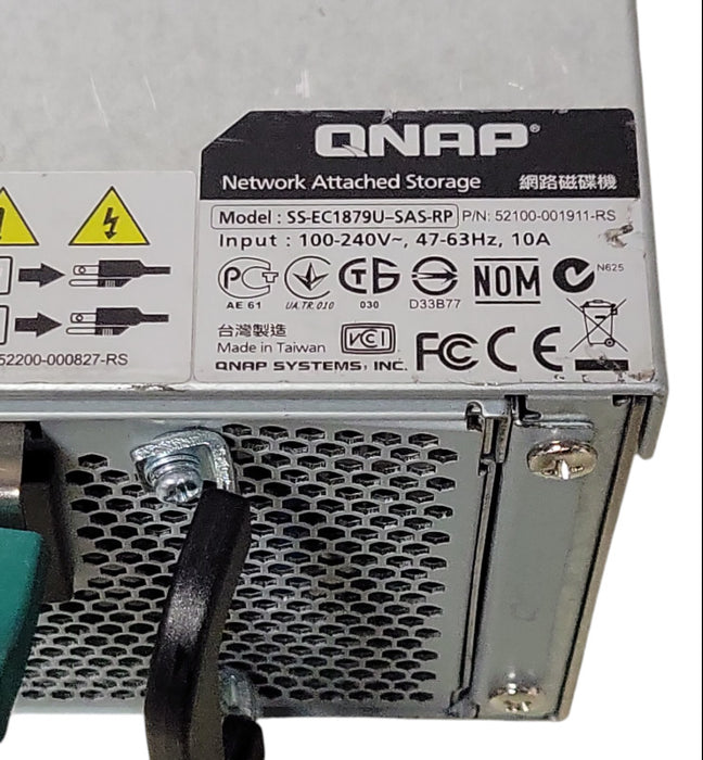 QNAP SS-EC1879U-SAS-RP 18-bay 2.5 SAS/SATA NAS 4x 480GB SSD 14x 1.8TB HDD _