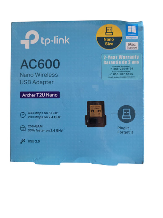 Tp- link AC609 Mini Wireless USB Adapter Archer T2U 433 Mbps On 5 GHz