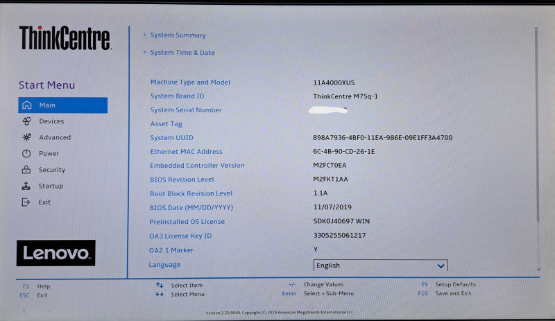 Lenovo ThinkCentre M75q-1 | Ryzen 3 PRO 3200GE @3.30GHz, 8GB DDR4, No HDD Q