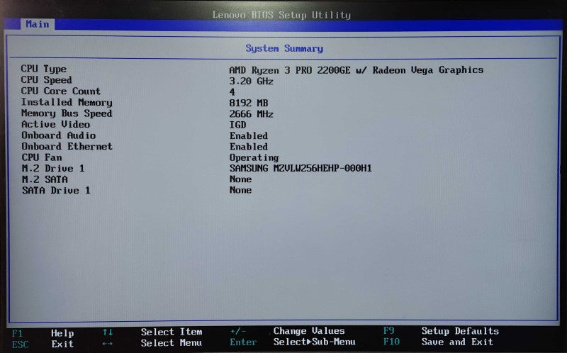 Lenovo ThinCentre M715q USFF, Ryzen 3 Pro 2200GE, 8GB DDR4, 256GB NVMe, PWR