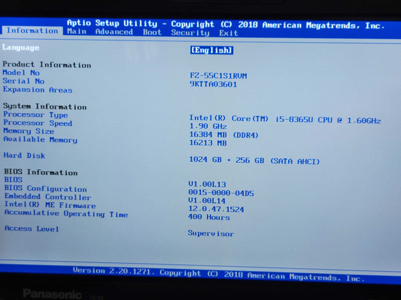 Panasonic Toughbook FZ-55 Touch Core i5-8365U, 16GB DDR4, 1TB + 256GB SSD S _ Lap200