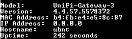 Ubiquiti Networks UniFi USG Security Gateway. Factory Reset !