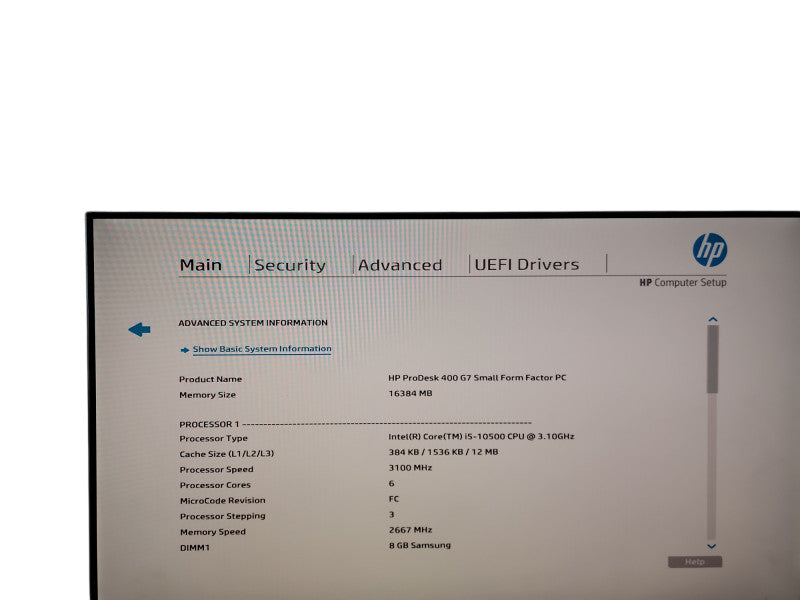 HP ProDesk 400 G7 SFF i5 - 10500 @ 3.10GHz 16GB DDR4 Ram  Qθ
