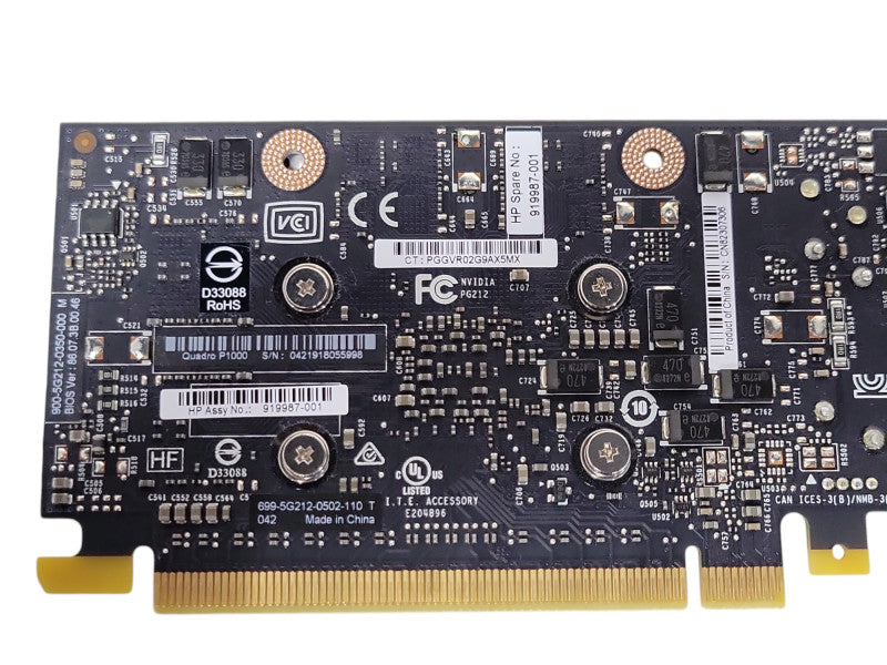 NVIDIA Quadro P1000 4GB GDDR5 Workstation Graphics Card, FH Bracket _