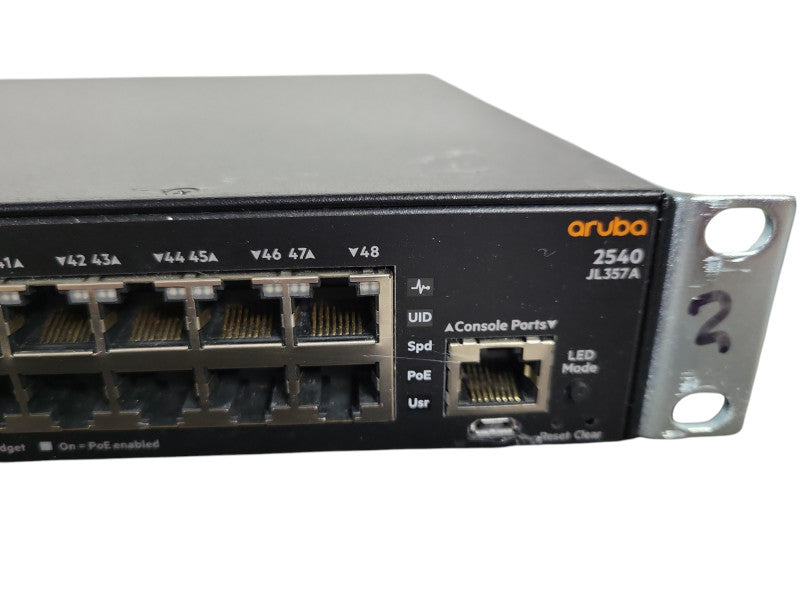 HP ARUBA 2540 JL357A 48 Port POE 4x SFP Rack Mountable Ethernet Switch !