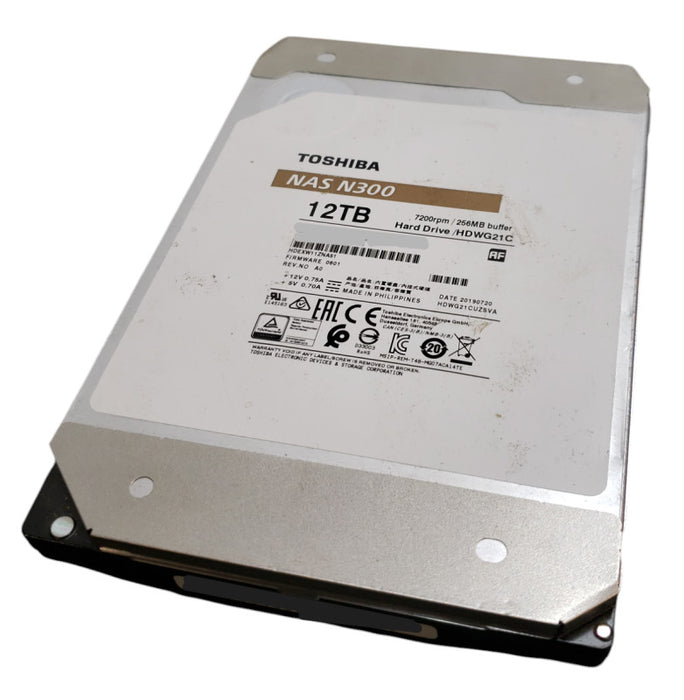 12TB SATA 3.5" 7.2K 256MBToshiba NAS N300 HDWG21C HDD - HDEXW11ZNA51 +
